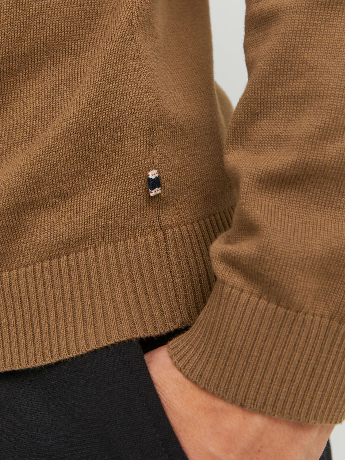 JJEBASIC KNIT CREW NECK - Otter