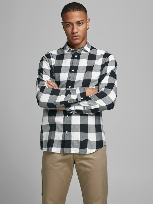 JJEGINGHAM Shirts - Whisper White