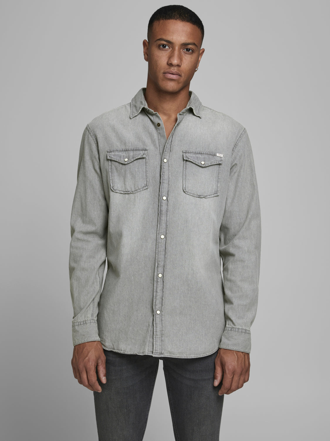 JJESHERIDAN Shirts Light Gray Denim – JACK JONES Athens