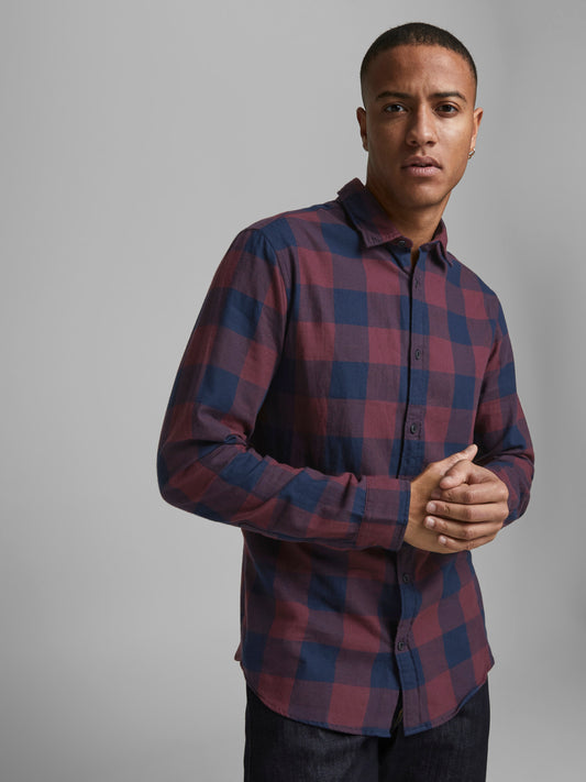 JJEGINGHAM TWILL SHIRT L/S NOOS - 12181602 - Port Royale