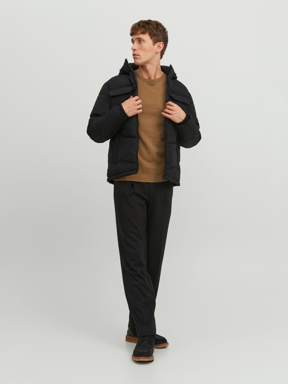 JJEBASIC KNIT CREW NECK - Otter