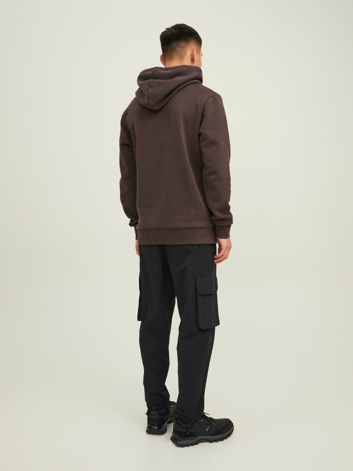 JJHUGO FLOCK SWEAT HOOD - 12211772 - Mulch