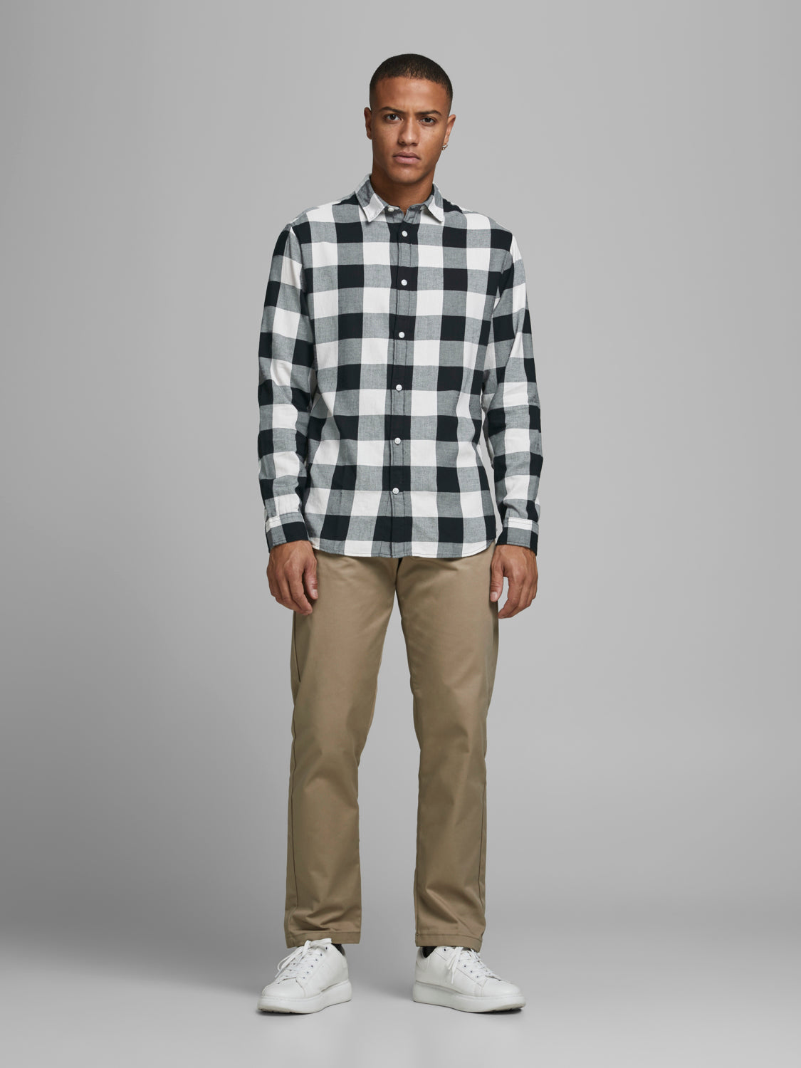 JJEGINGHAM Shirts - Whisper White