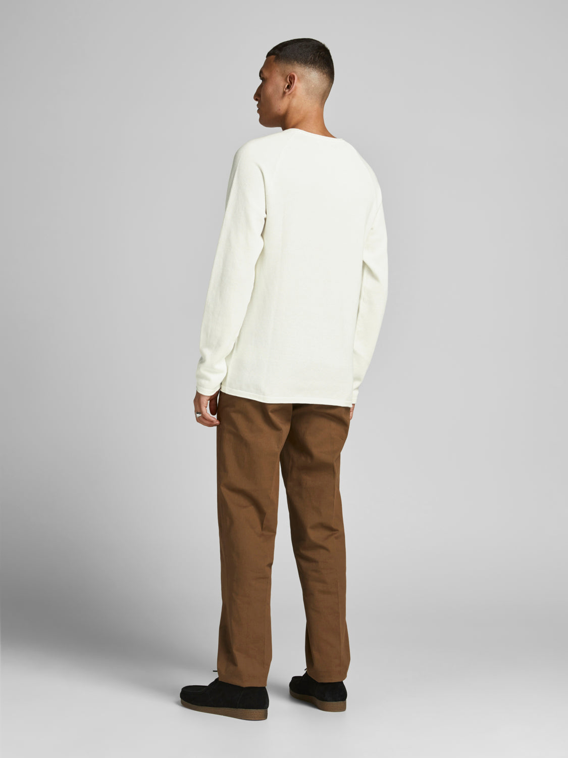 JJEHILL KNIT CREW NECK NOOS - 12157321 - Cloud Dancer