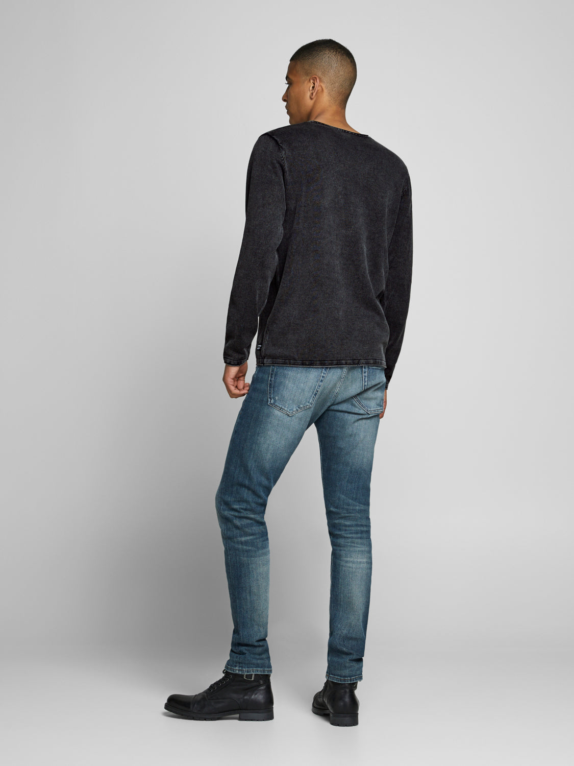JJELEO KNIT CREW NECK NOOS - 12174001 - Caviar