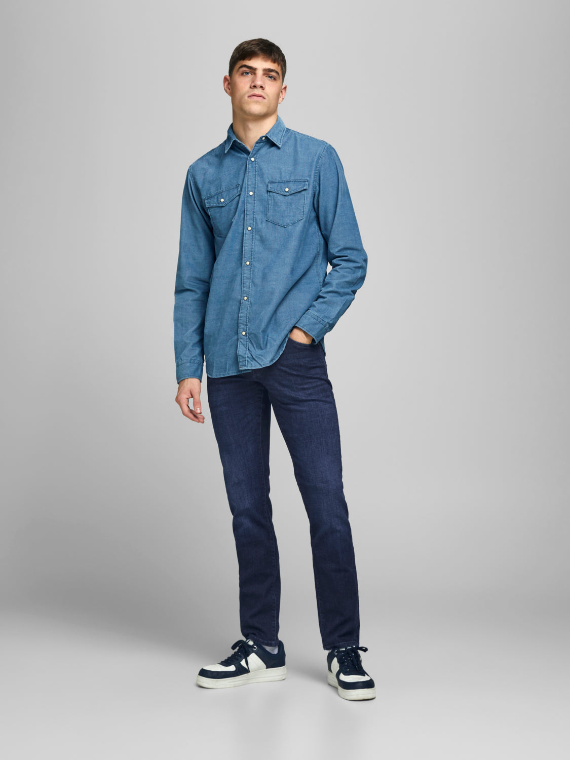 JJIGLENN Jeans - Blue Denim
