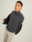 JJEHILL KNIT ROLL NECK NOOS - 12210931 - Dark Grey Melange