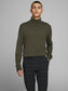 JJEEMIL KNIT ROLL NECK NOOS - 12157417 - Olive Night