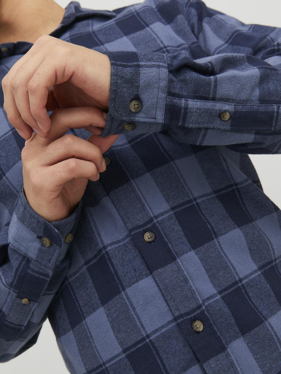 JJPLAIN Shirts - Vintage Indigo