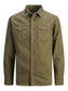 JJESHERIDAN SHIRT L/S NOOS - 12138115 - Forest Night