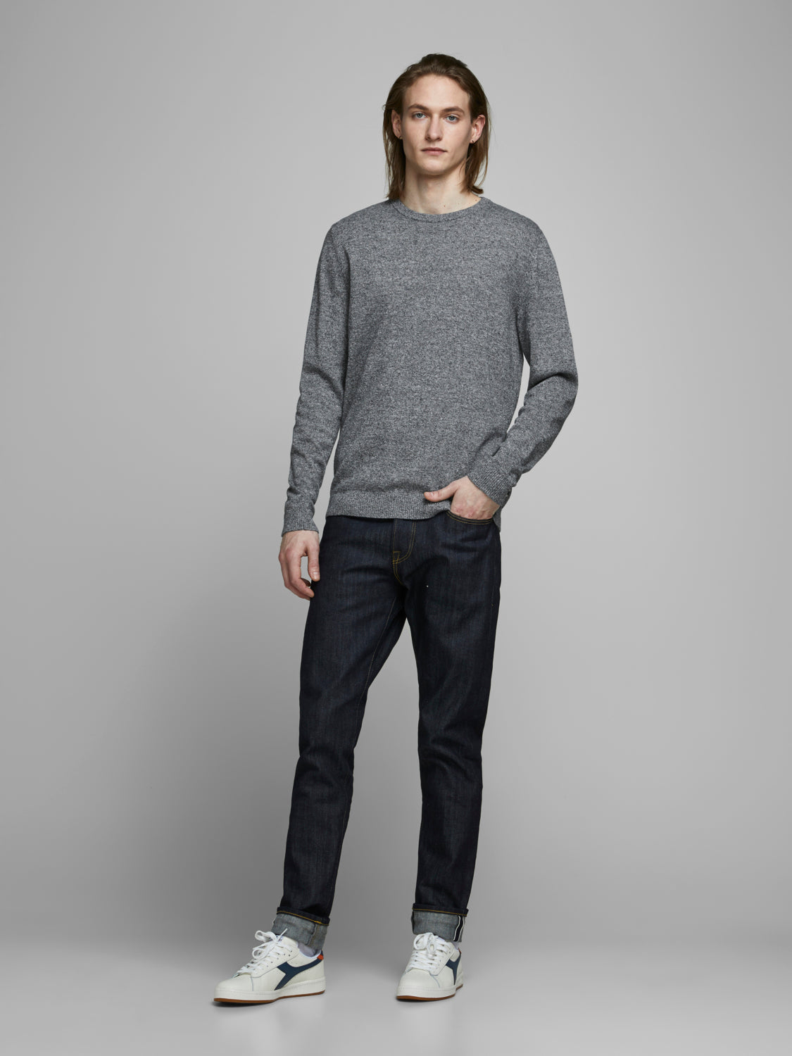 JJEBASIC Pullover - Navy Blazer