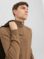 JJEEMIL KNIT HALF ZIP NOOS - 12189339 - Otter