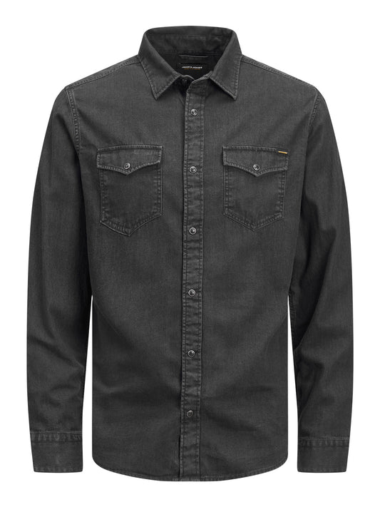 JJESHERIDAN Shirts - Black Denim