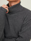 JJEHILL KNIT ROLL NECK NOOS - 12210931 - Dark Grey Melange