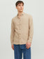 JJECLASSIC MELANGE SHIRT LS SN - 12235974 - Oatmeal